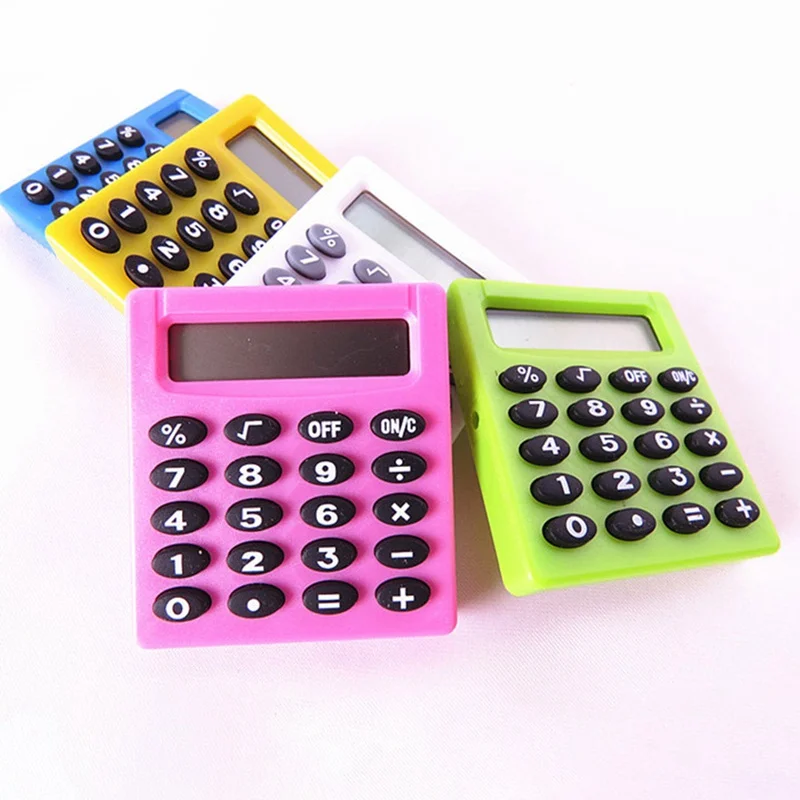 

Small Square Calculator Personalized Mini Candy Color School & Office Electronics Calculator Mathematics Tools Color Random