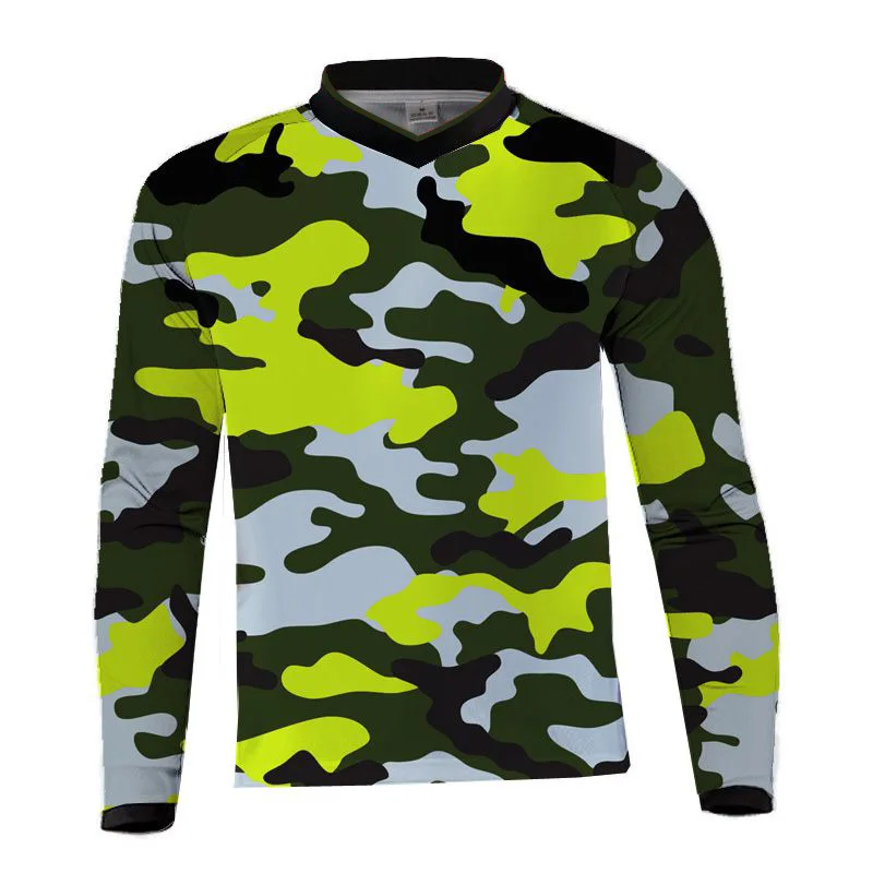 

2019 Camo MTB Off Road motorcycle Men Racing BIke Downhill Jerseys DH Motorcycle Cycling Clothes Off Road Crssmax Shirt