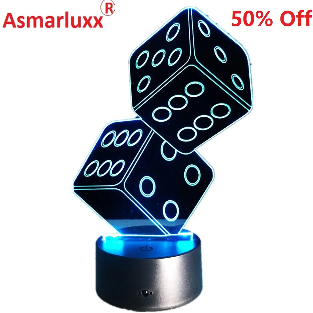 サイコロゲーム3d Ledランプアクリルカラフルなデコライトledアクリル タッチ制御可視光ギフトテーブルノベルティ照明のおもちゃ Aliexpress ライト 照明