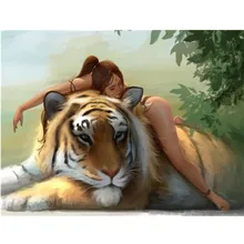 Стразы для рукоделия тигровый рисунок 3D сделай сам полный