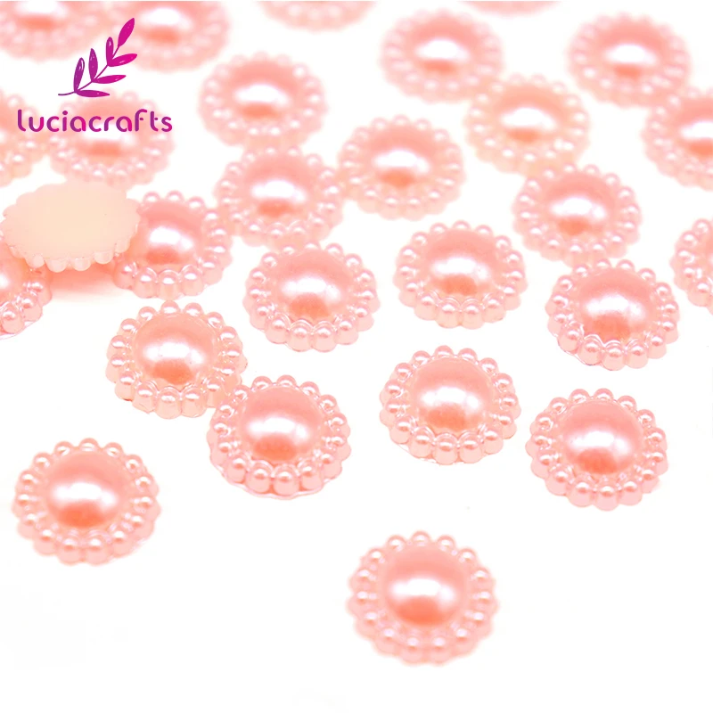 Полукруглые искусственные жемчужины Lucia crafts 10 мм 72 шт. бусины из АБС пластика с