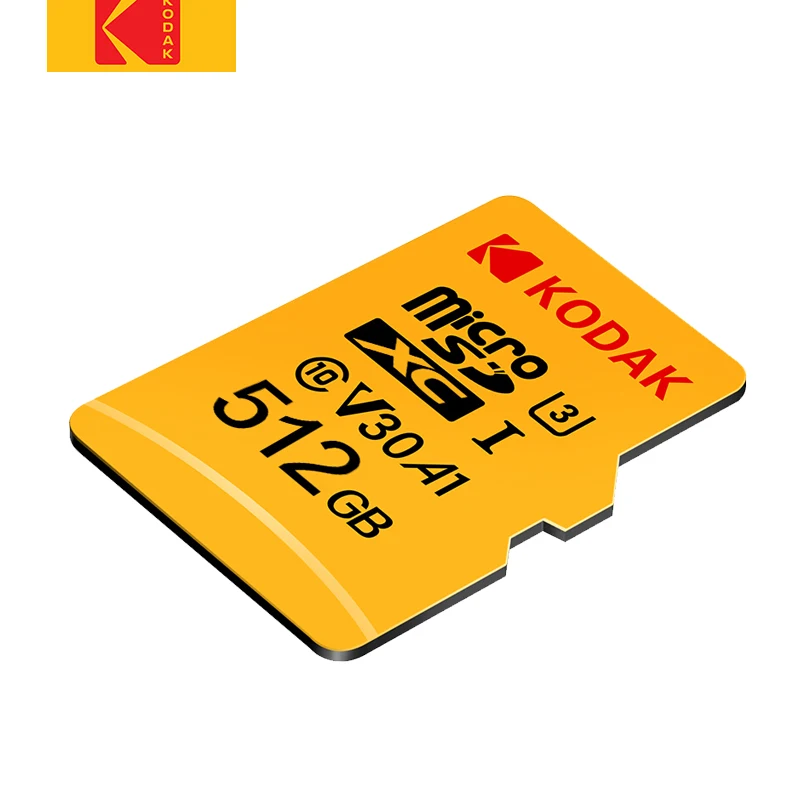 Дешевый Оригинальный Kodak 512 GB Micro SD card class 10 U3 4 K Высокое Скорость картао де карты памяти 512 ГБ mecard C10