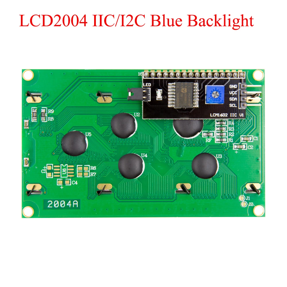 LCD1602 синий желтый зеленый серый подсветка IIC/igc RGB клавиатура Щит LCD2002 LCD2004 для arduino raspberry pi - Цвет: LCD2004 IIC Blue