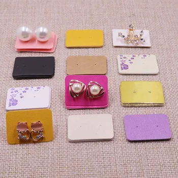 

100 pcs DIY earring card 25x35mm 1Pair Earring Card 2018 New Cut Nice Fresh Pearl Shinning Colour Wholesale Free Shipping