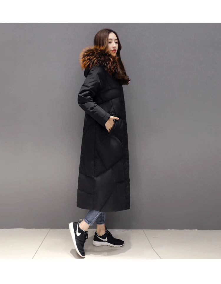 

winter long length slim padded women Parkas outerwear