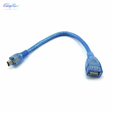 10Pcs 30cm USB Female to T-type 5P Mini USB Male USB2.0 Extension Data Cable Line Wire