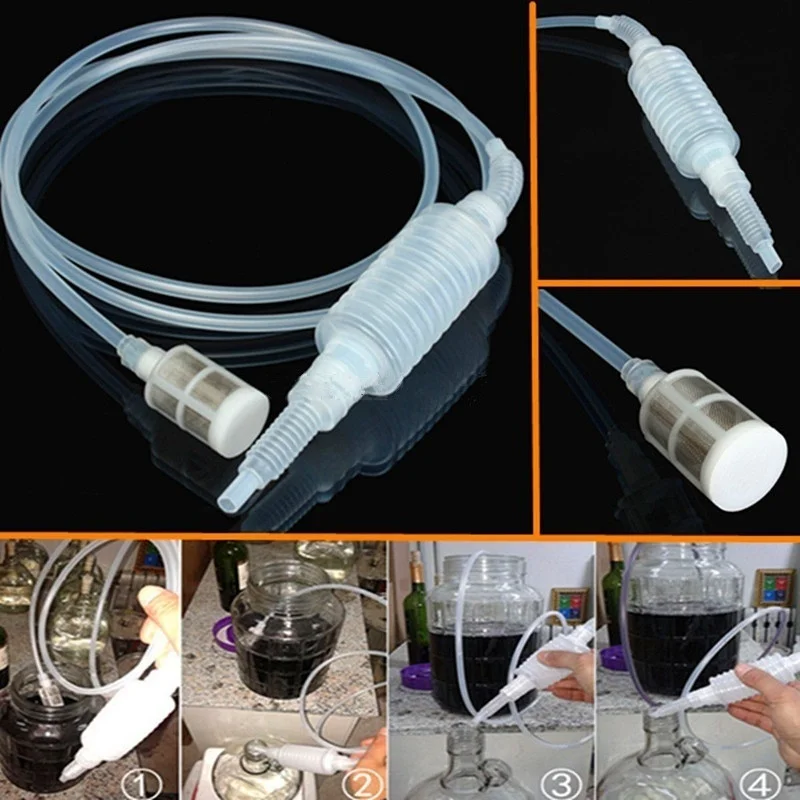Home Brew Syphon Pack Wine Making Hand Knead Siphon Filter Tube 2M Pack 