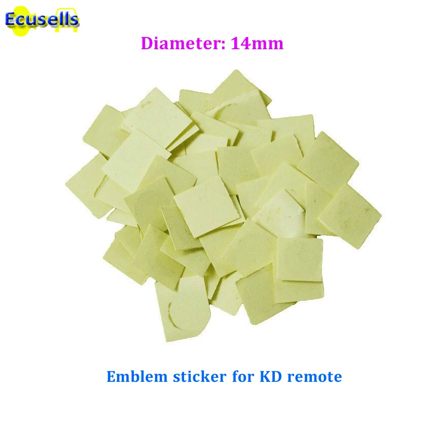 

20pcs/50pcs/100pcs 14mm Resin Epoxy Crystal Replacement Logo for KD/VVDI Folding Flip Remote Car Key Shell Sticker(Silica gel)