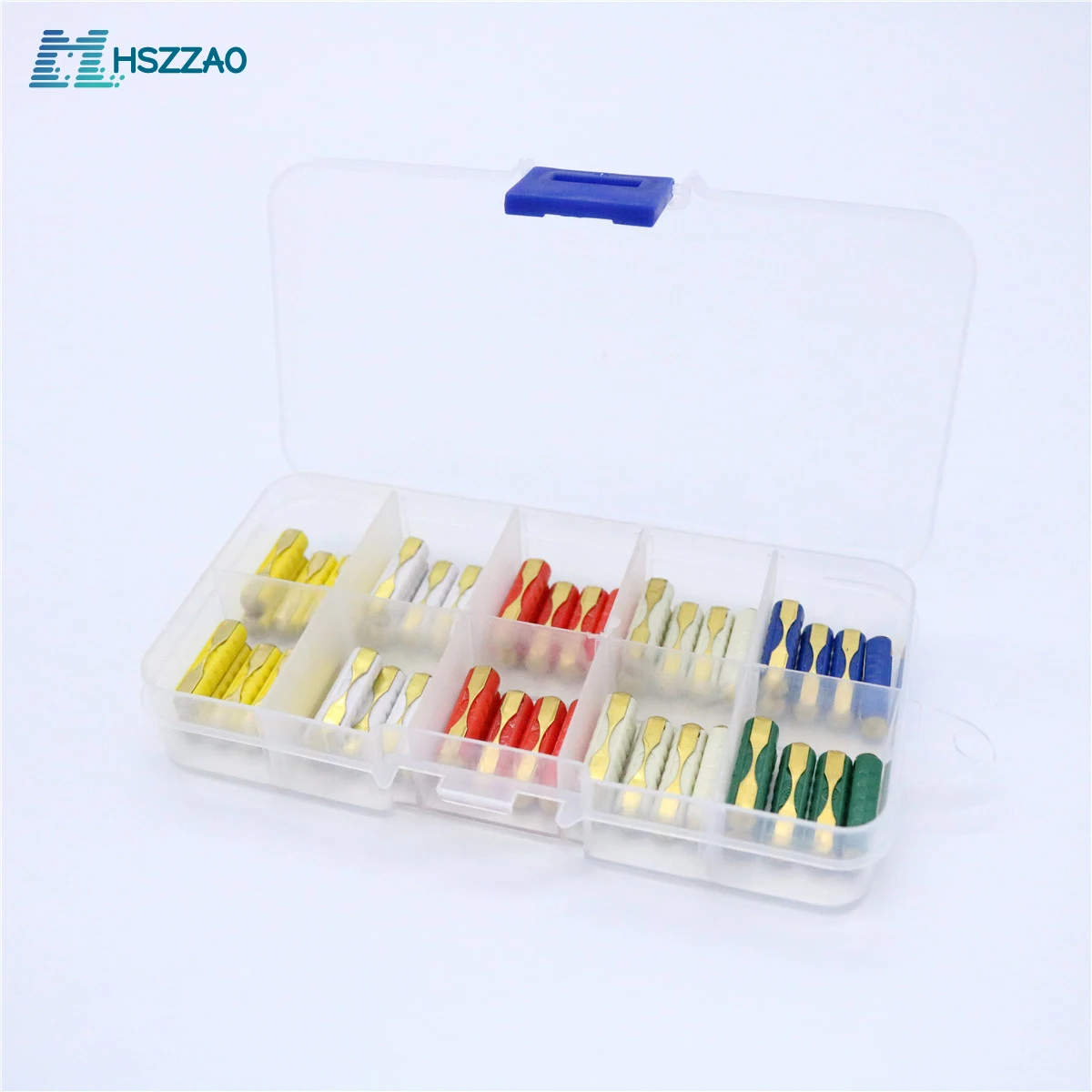 

50 pcs European Car Blade Fuse Box Assortment Bakelite Auto Fuses 5A 8A 16A 20A 25A 30A Auto Accessories