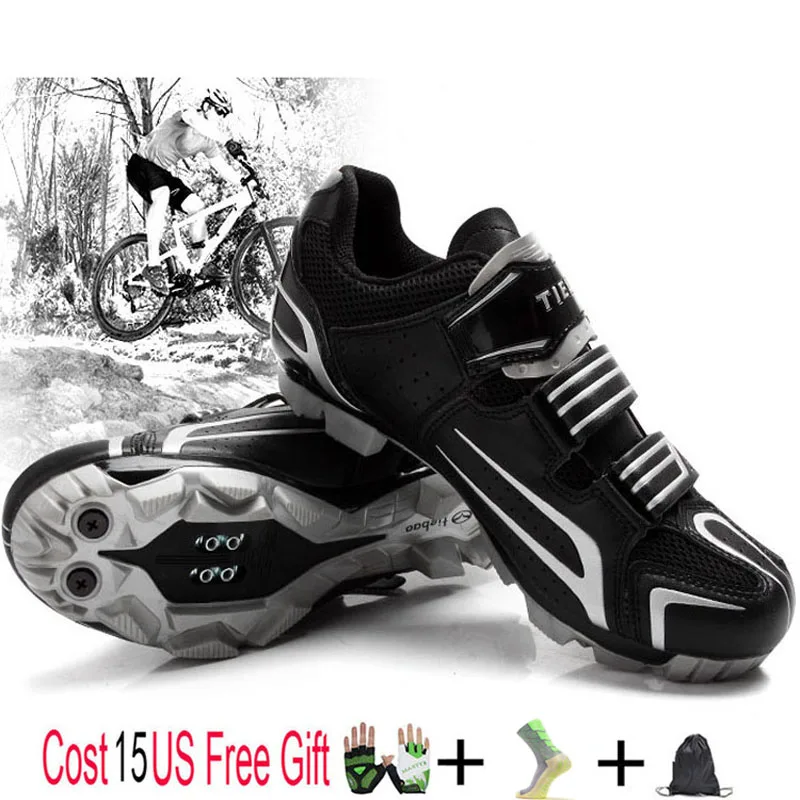 TIEBAO Professional Men Women MTB Bicycle Cycling Shoes Winter Self-Locking High Ankle Boots Triathlon Bike Shoes - Цвет: as picture