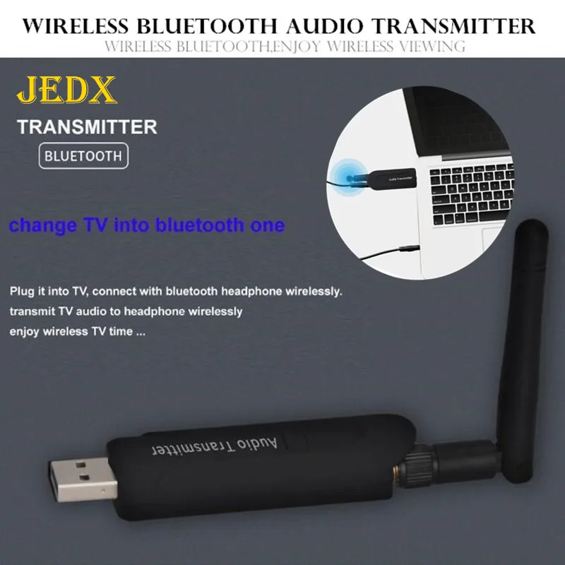 

50p Audio Double-decoding Transmitter Bluetooth V4.0 Transmitter Adapter USB Wireless Audio Transmitter for TV PC Aptx,Plug&Play