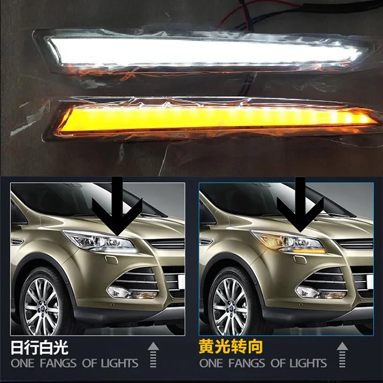 2014 2015 For Ford Kuga Escape\Daytime Running Lights Fog head Lamp