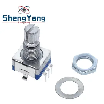 

ShengYang 1pcs Original,Rotary encoder,code switch/EC11/ digital potentiometer with switch 5Pin handle length 15mm