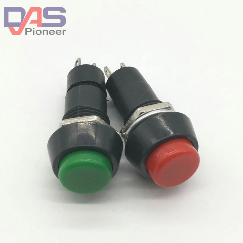 

PBS11b Car switch self locking AC 250V 3A Round Cap Momentary N O Off on Push Button Switch