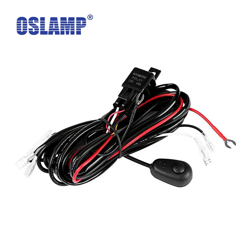 

Oslamp Wire Relay Harness Kit with Switch / wiring loom harness kit with fuse & Relay for OffRoad Led Driving Work Light 12V 24V