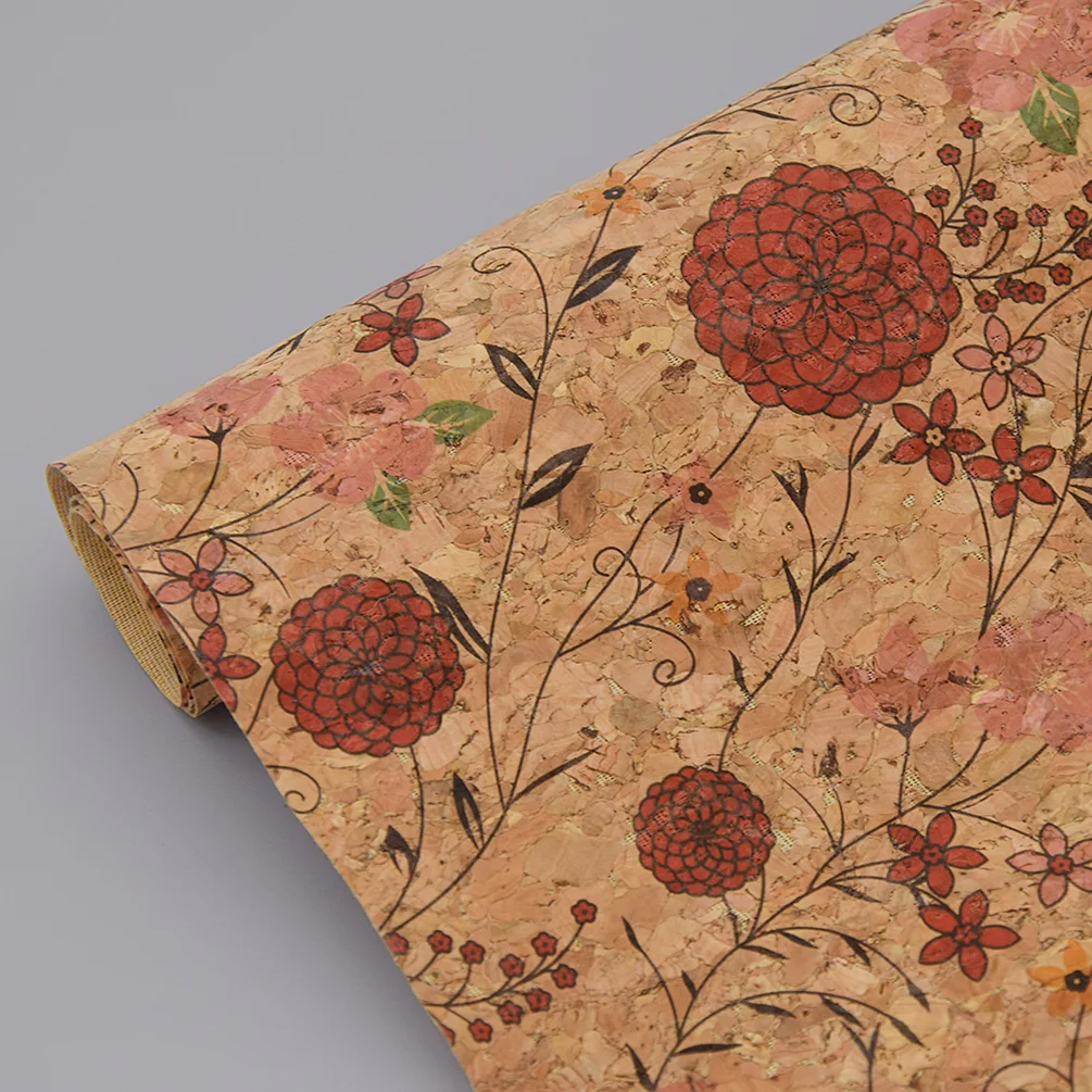 A3 42x30 см мягкий пробковый материал с цветочным рисунком швейная ткань для одежды сумки домашний текстиль - Цвет: Red
