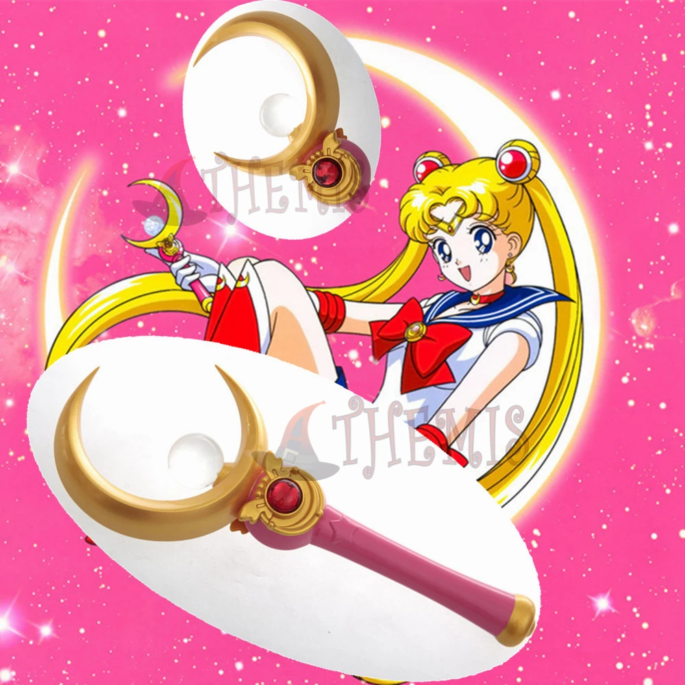 Athemis Сейлор Мун Tsukino Usagi Moon волшебная палочка Chibiusa реквизит для косплея