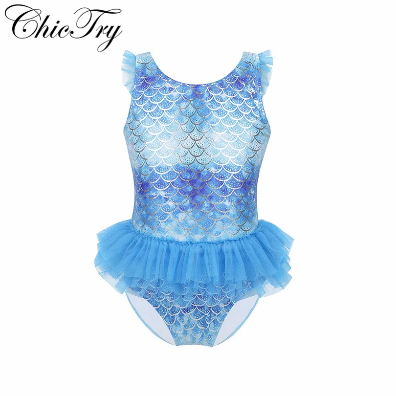

Girls Teen Mermaid Sequins Ballet Dance Class Dress Ballerina Lyrical Dance Costumes Gymnastics Leotard Swimwear Bathing Suit