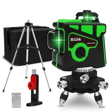 Niveau Laser 12 lignes 3D à nivellement automatique, faisceau vert Super puissant à 360 ° Horizontal et Vertical