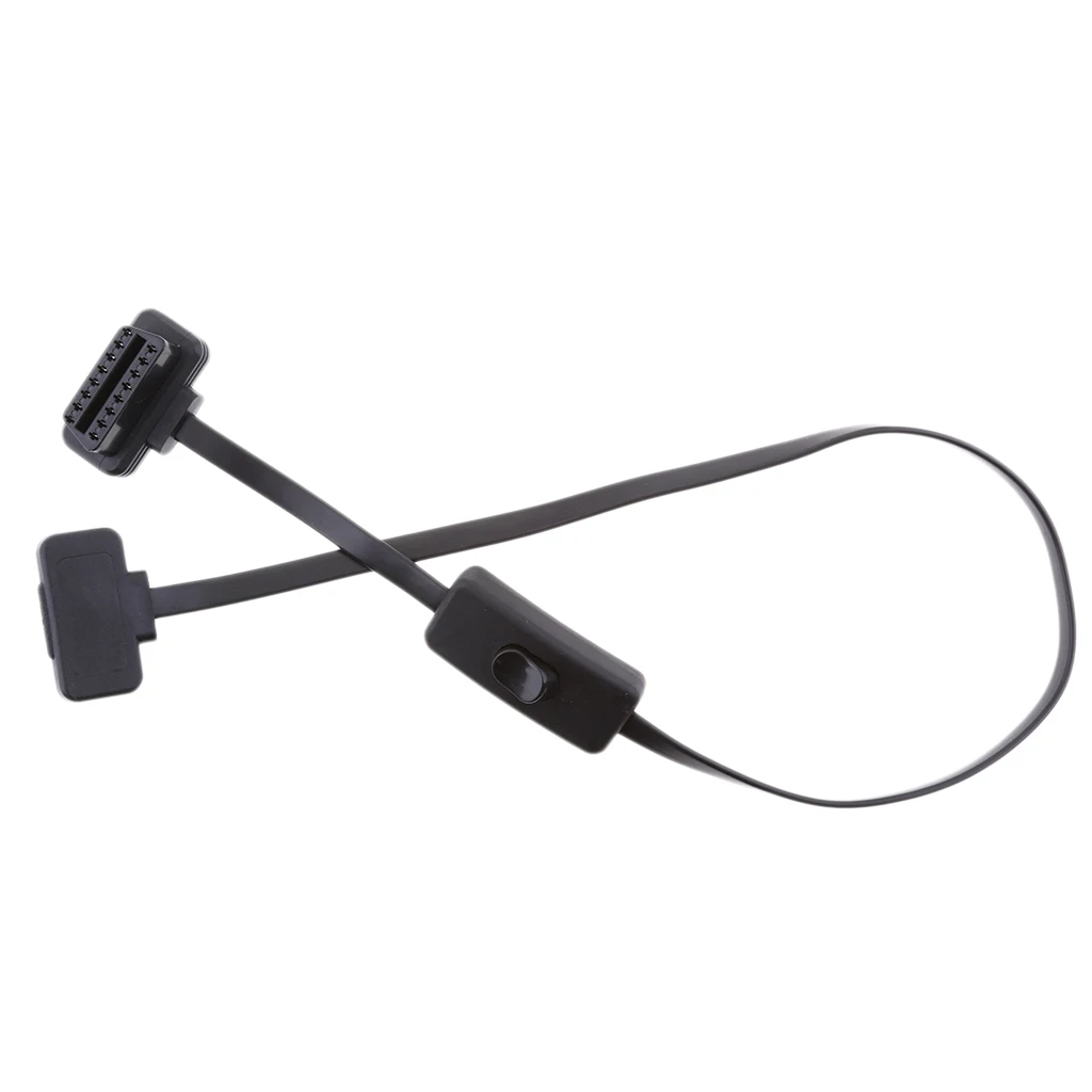 1 Pcs Car Universal 16 Pin M to F With Switch OBD2 Cord Extension Cable Adapter Connector On/Off 29cm 1 Pcs Car Universal 16 Pin M to F With Switch OBD2 Cord Extension Cable Adapter Connector On/Off 29cm