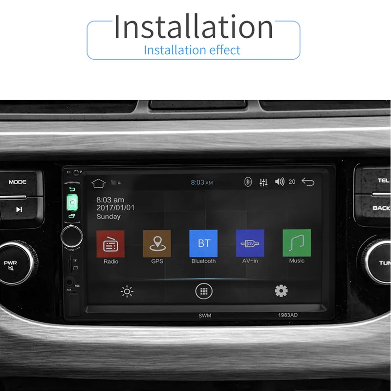 Двойной Din 7 дюймов экран автомобиля MP5 мультимедийный плеер Радио Bluetooth gps wifi FM
