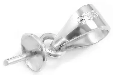 Высокое качество стерлингового серебра 925 Подвеска с простым дизайном фитинги для поделки жемчуг ювелирных камней, 5 шт./лот - Цвет: Silver Color