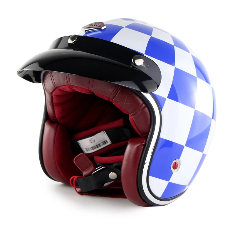 

Ruby Pavilion Vintage Retro Helmet Motorcycle Harley Helmet Motor Bike Capacetes Open Face Casco