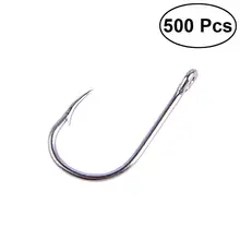 500 шт. рыболовный крючок 10 Размеры Рыбы Рыболовные Универсальный приманки заточены крюк рыболовный крючок снасти инструмент Rig углерода Сталь джиг блесны приманки