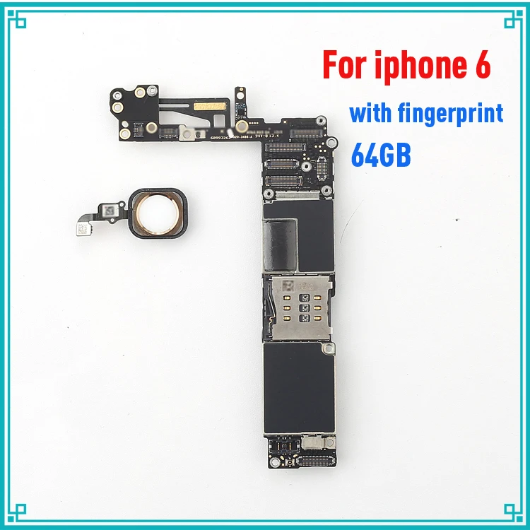 Оригинальная материнская плата для iphone 6 4 7 дюйма 64 ГБ золотой с отпечатком пальца