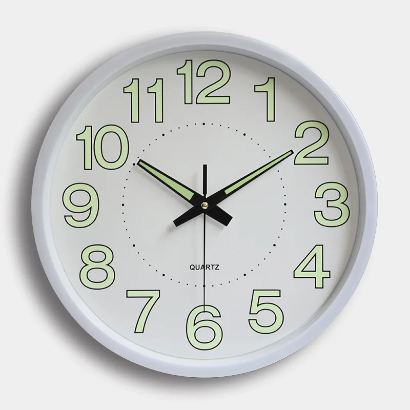 12 дюймов Луна светящиеся бесшумные настенные часы домашний декор цифровые настенные часы Relogio De Parede электронные часы на стену Новинка - Цвет: Белый