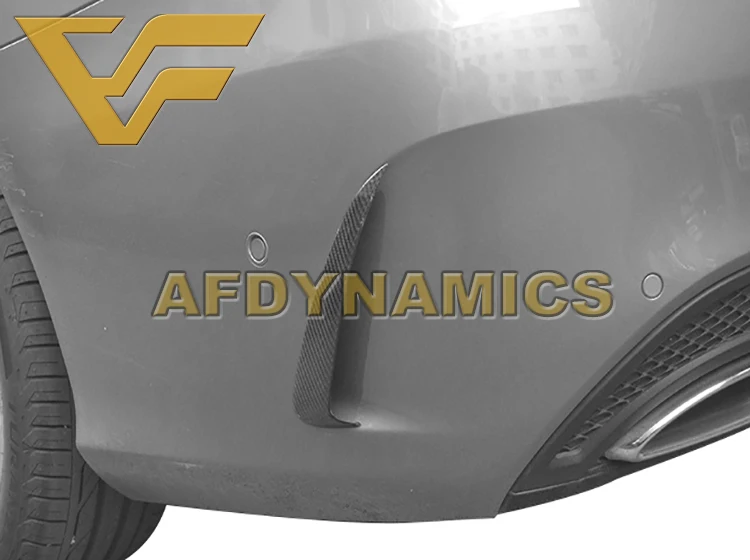

14-18 W205 C160 C180 C200 C220 C250 C300 C350 C400 C450 2Dr 4Dr Carbon Fiber Rear Bumper Side Vent Add On Canard Spoiler Flicks