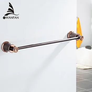 

Towel Bars European Style Hanger ORB Solid Brass Towel Rail Single Towel Bar Bathroom Towel Holder For Bathroom Accessories 6301
