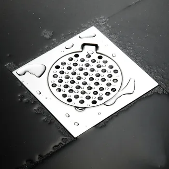

304 stainless steel deodorizing floor drain balcony outdoor large displacement square toilet sewer floor drain Lu52510