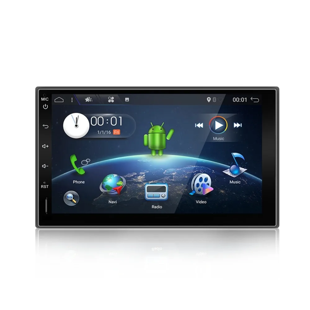 Discount 2G RAM Android 7.1 Auto Radio Quad Core 7Inch 2DIN Universal Car NO DVD player GPS Stereo Audio Head unit Support WiFi BT Camera 21