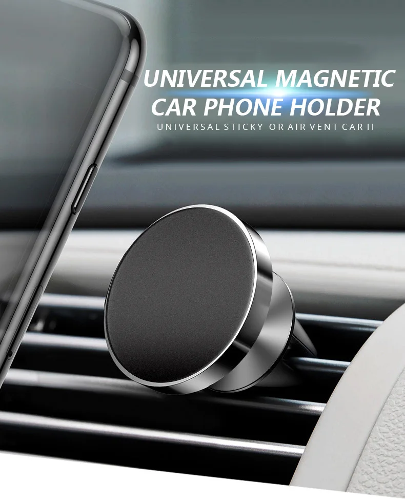 2 стиля Универсальный автомобильный держатель крепление на вентиляционное отверстие Магнитная автомобильная подставка для телефона для iPhone X samsung S9 gps кронштейн Подставка для телефона