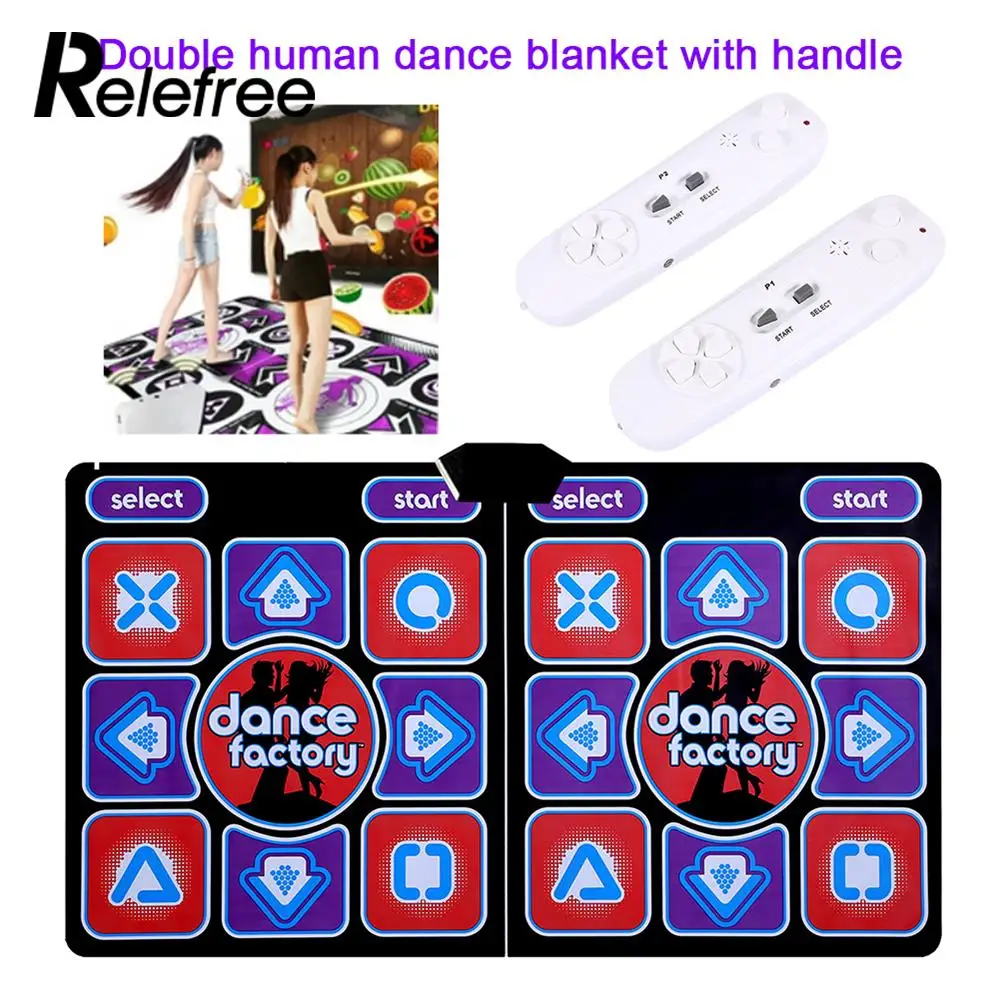 

Relefree Double Human Dance Blanket Pads Computer TV Slimming Dancer Blanket Mat Pad With Two Handle