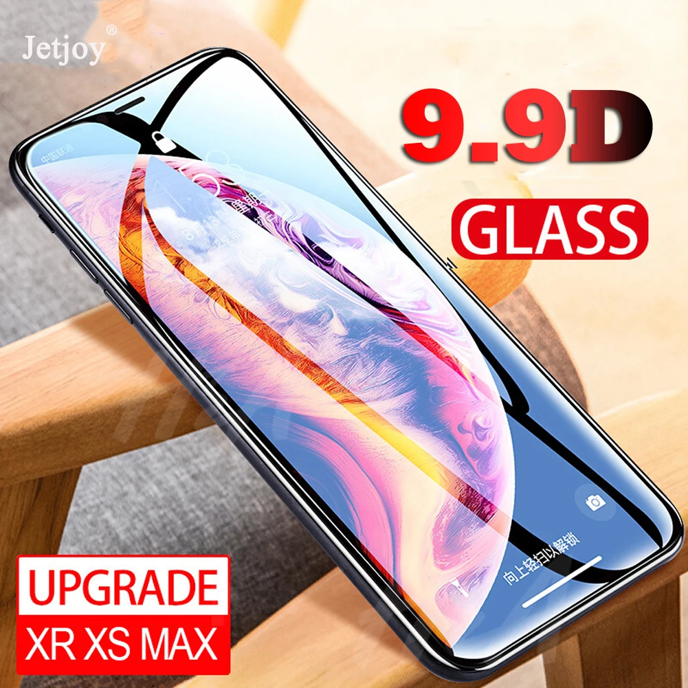 Jetjoy Mobile Screen Protectors for iPhone XS MAX XS XR  Tempered Glass Screen Protector for iPhone X 3X 9H Hardness Bubble Free