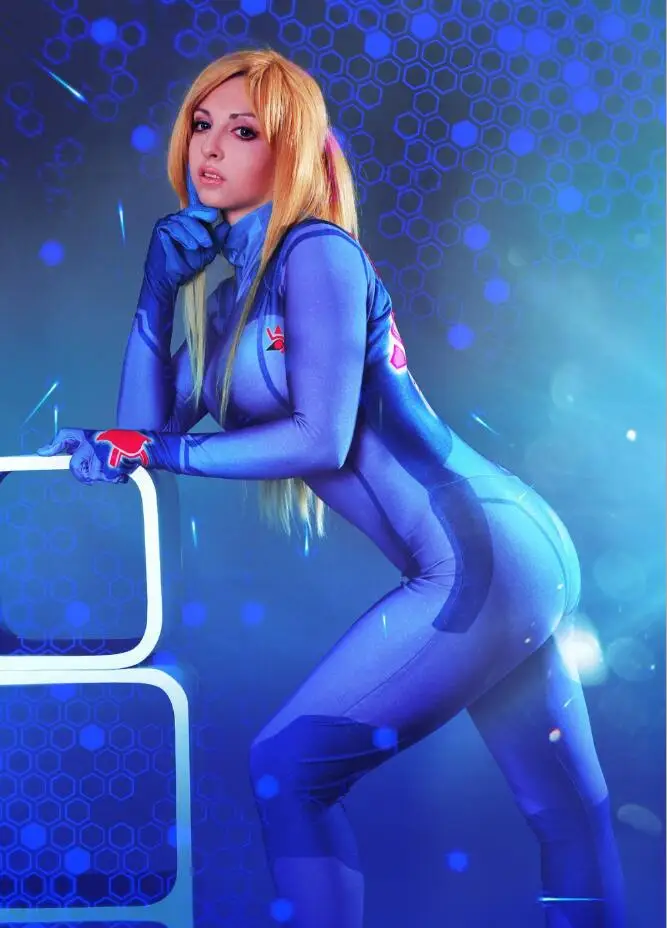 Для женщин Samus zero Aran косплей костюм 3D печать лайкра зентай боди комбинезон для