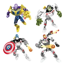 Super Heroes Thanos Iron Man Hulk Spiderman Batman Legoingly Marvel Avengers Building Blocks Toys Figures Gift Super Heroes Thanos Iron Man Hulk Spiderman Batman Legoingly Marvel Avengers Building Blocks Toys Figures Gift
