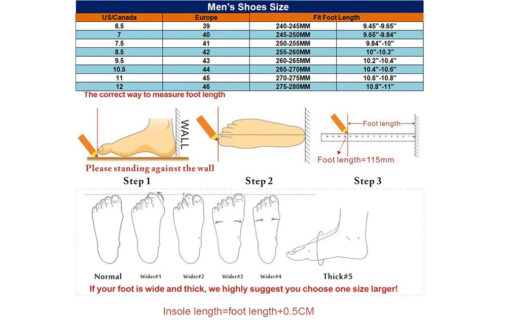 safety shoes size