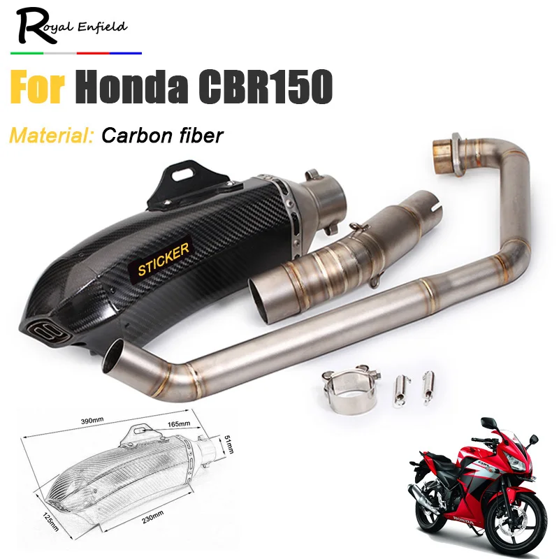 CBR150 Motorcycle Exhaust Slip On Full System motorcycle Modified