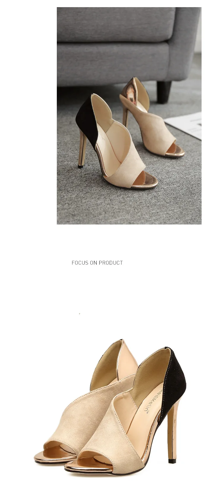 Г. Летняя обувь из флока на высоком каблуке женские босоножки пикантные вечерние женские туфли с открытым носком женские сандалии Zapatos De Mujer E681