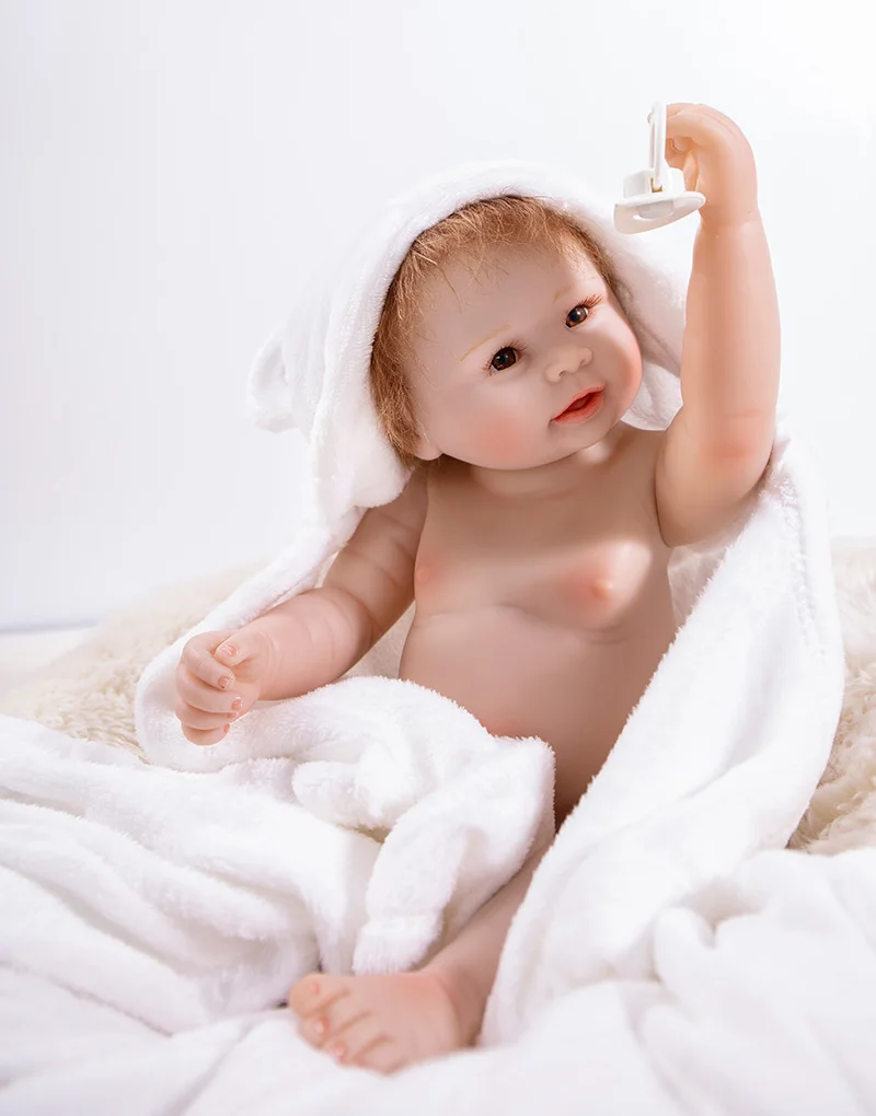 Полностью силиконовая кукла новорожденный мальчик 50 см как настоящая 20 дюймов