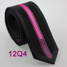 YIBEI coahella галстук ЖАККАРДОВЫЙ шерстяной из микрофибры границы черные галстуки тонкий для мужчин облегающий узкий Gravatas De Seda розовый полосатый галстук