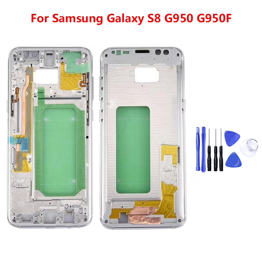 Высокое Качество Средняя рамка Корпус Шасси для Samsung s8 plus G950 G955 крышка пластина