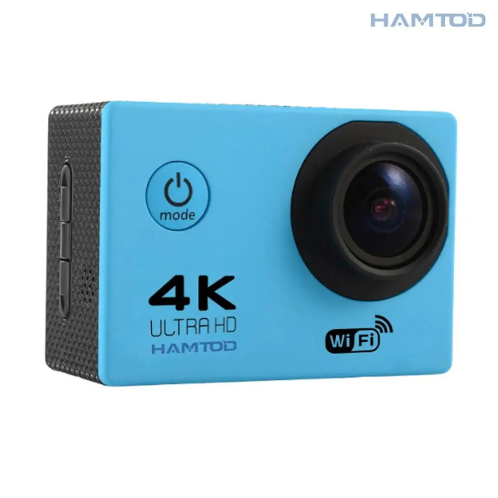HAMTOD H9A 2,0 дюймовый ЖК-экран HD 4 K WiFi камера движения 120 градусов широкоугольный объектив с водонепроницаемым корпусом Детский комплект подарок - Цвет: Blue