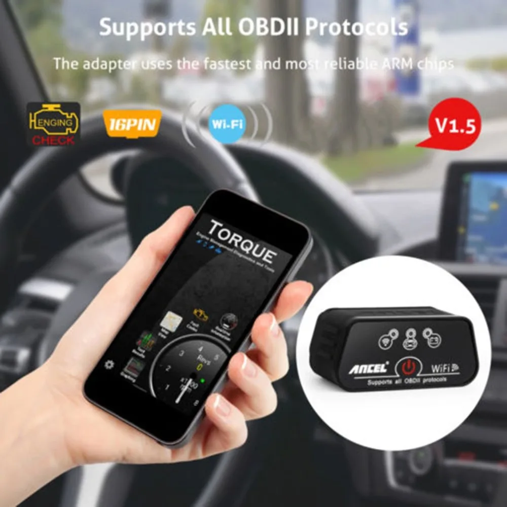

ELM327 Wireless Wifi OBD2 OBDII Scanner Auto Diagnostic Engine Tool OBD2 Car Code Reader Scan Tool For iOS Android PC Hot