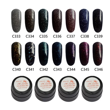 

m.ladea C333-C360 gel polish painting jar 5g DIY gillter sunshine Corresponding color LED UV nail gel polish color gel coat