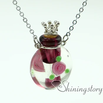 

round wholesale diffuser necklace diffusing necklace perfume necklace bottles glass vial pendant necklace