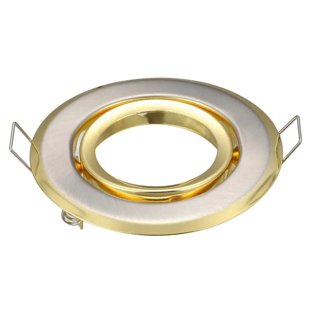 

Free Shipping Round Golden Spot Led Fitting Kit Iron Case Gu10 Fitting Built in Spotlight Fixtures Led Lamp Holder